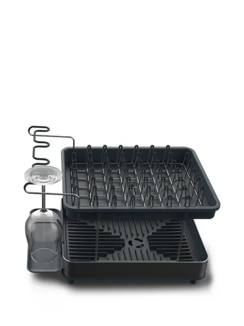 Joseph Joseph Excel™ two-tier stainless-steel dish rack(32cm x 32cm) Black 851647