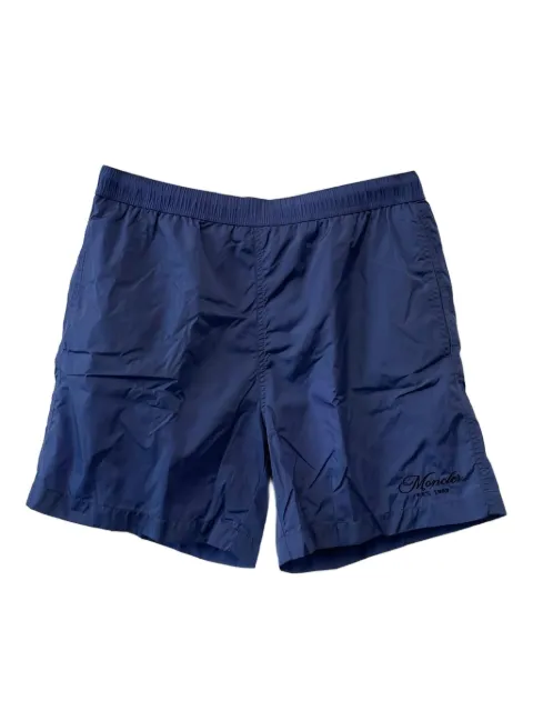 Moncler logo-embroidered swim shorts Blue K20912C000045985M