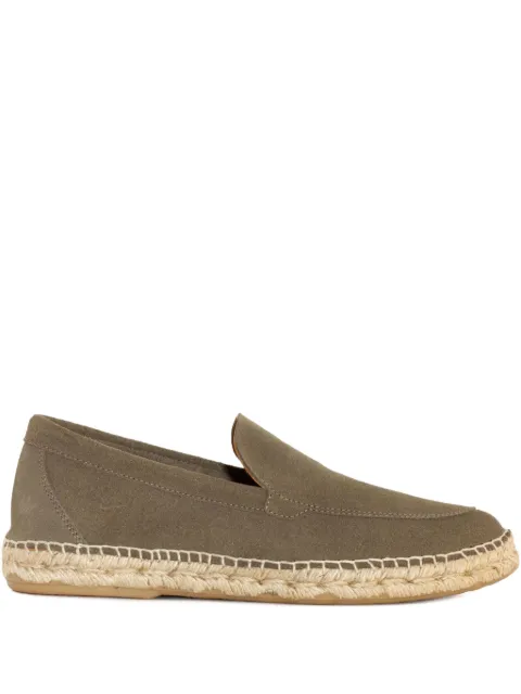 ABARCA jute-sole suede loafers Green MOCASINLISOKAKI