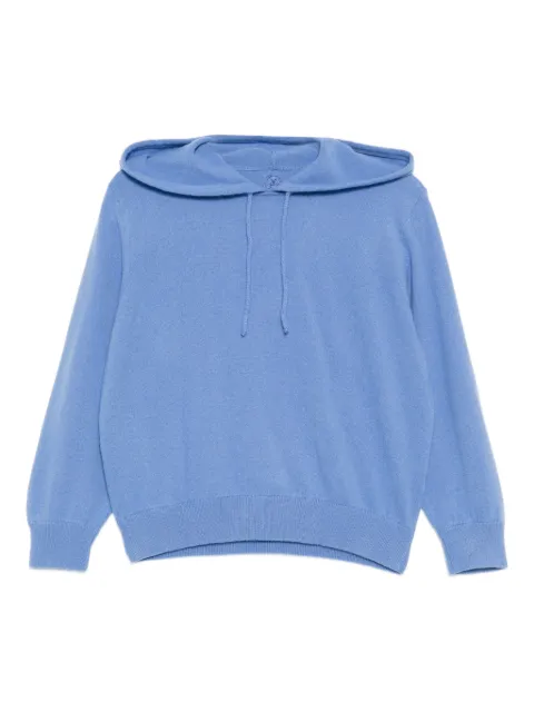 Teddy Cashmere logo-embroidered hoodie Blue ELBA