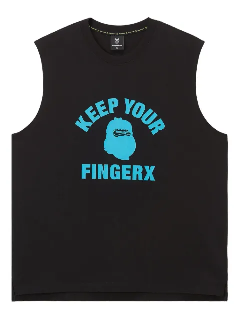 FINGERCROXX graphic-print sleeveless vest Black FFXVTM00905X