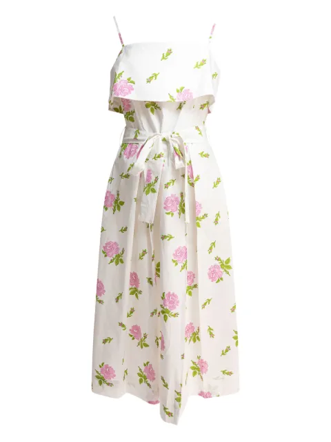Tallulah Resortwear rose-print midi dress White TGTARLESPROSE