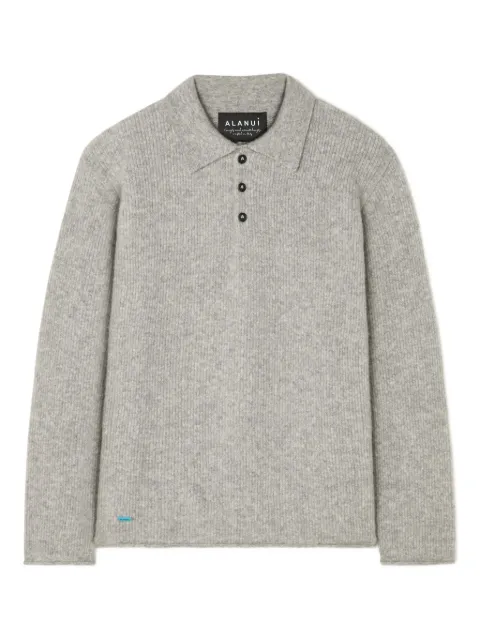 Alanui cashmere blend polo shirt Grey LMHV003E25KNI0010500