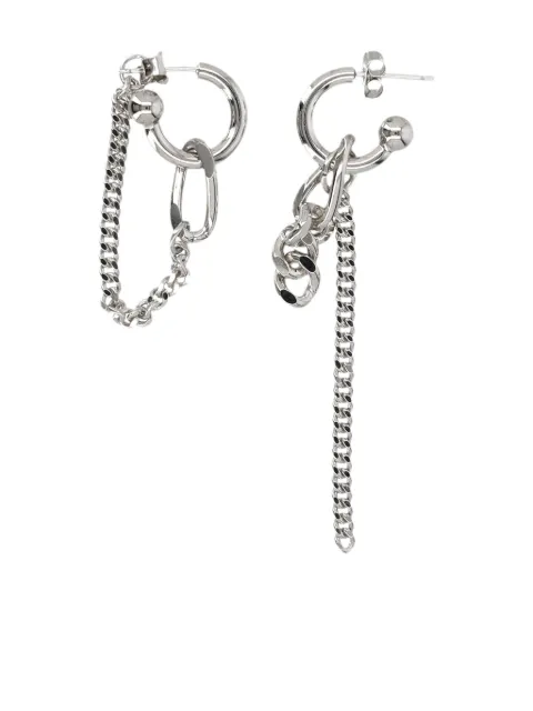 Justine Clenquet Amon chain-hoop earrings Silver TIKOEARRINGSPALLADIUM