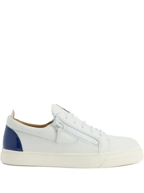 Giuseppe Zanotti Frankie zip-detail leather trainers White RU50035H06