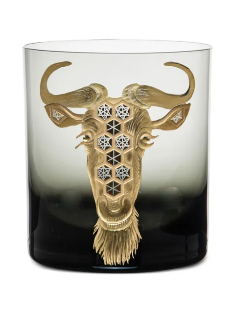 Artel African Safari wildebeest-head glass Grey G260THW1GX