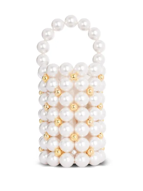 Vanina Le Comino pearl beaded bag White LECOMINOBAG