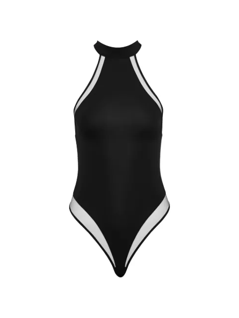 Maison Close Pure Tentation halterneck thong bodysuit Black 563397