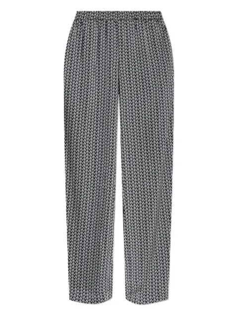 Michael Kors chevron-print trousers Black MT53H0DJLW