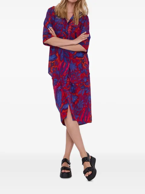 Tiger of Sweden floral-print twisted skirt Red S70194003