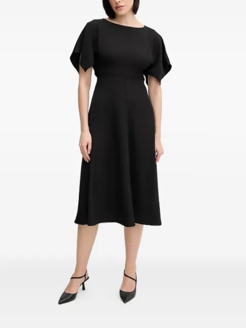 Sandro Ferrone flutter-sleeve midi dress Black S23XBE