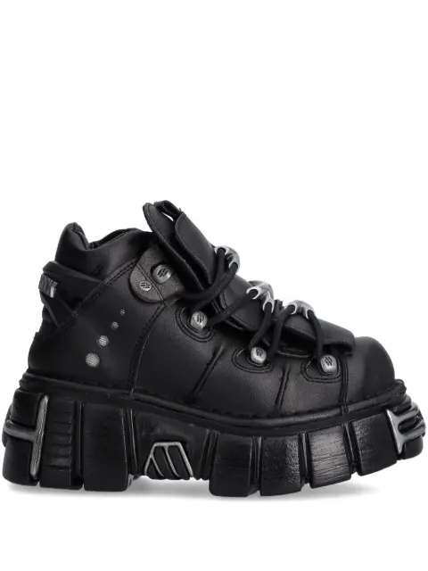 NEW ROCK lace-up chunky boots Black M106VS1