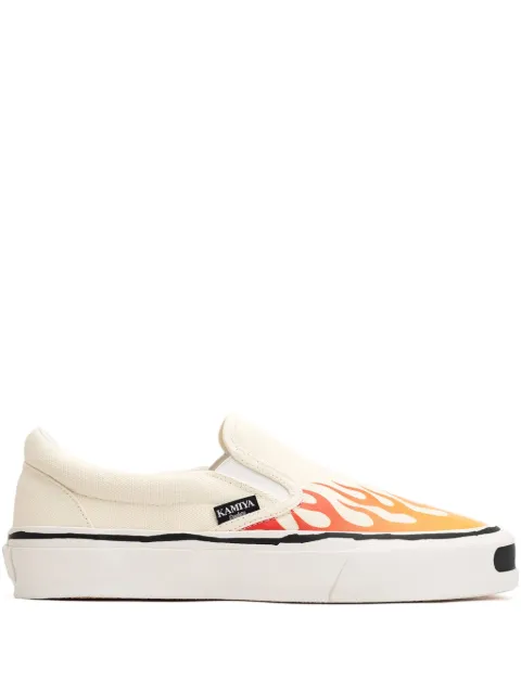KAMIYA Cornell flame-pattern sneakers White G14FW704