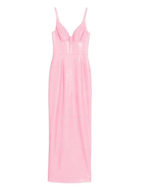 SILK LOVE & LACE sequin-embellished maxi dress Pink 17R9