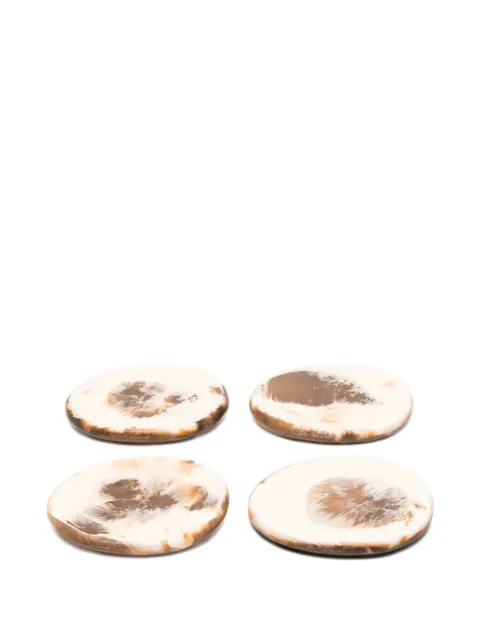Dinosaur Designs marble-effect coasters (set of four) Neutrals MISTEMCST