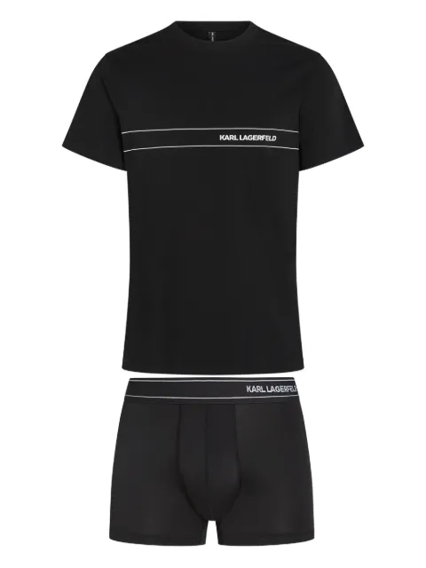 Karl Lagerfeld logo-print T-shirt (set of two) Black A4M45007999