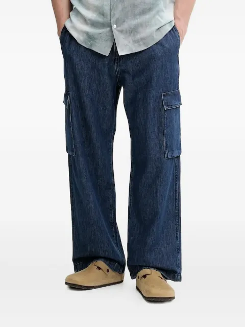 IRO cargo-pockets drawstring wide-leg jeans Blue MP23