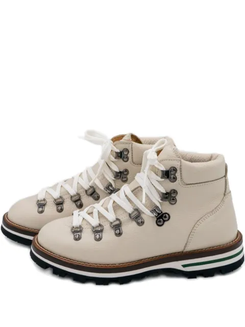 MONPIZ Segale lace-up leather boots Neutrals CORTINADONNA