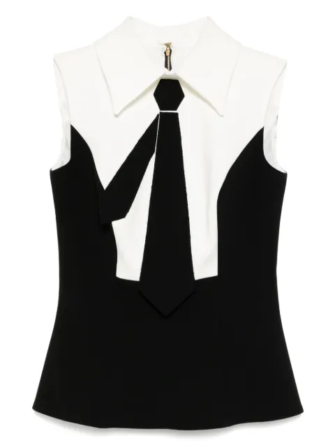 Isabel Sanchis necktie sleeveless top Black 233TOP