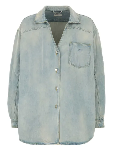 1989 STUDIO stone-wash denim shirt Blue S03UCC003DEN001