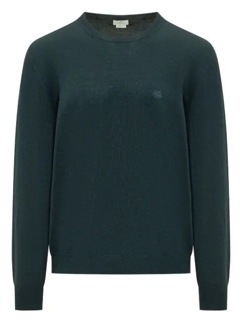 ETRO crew-neck embroidered sweater Green MRKF0096AL291