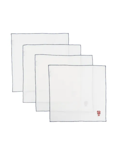 The Conran Shop embroidered lobster motif napkin (set of 4) White TCS396657