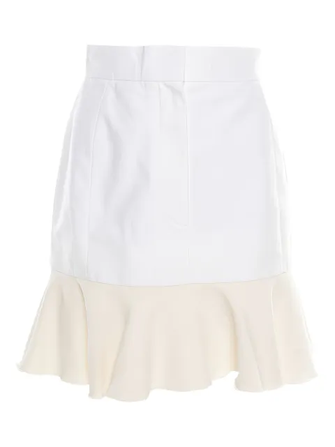 Victoria Victoria Beckham cotton ruffle-hem mini skirt Neutrals 181448