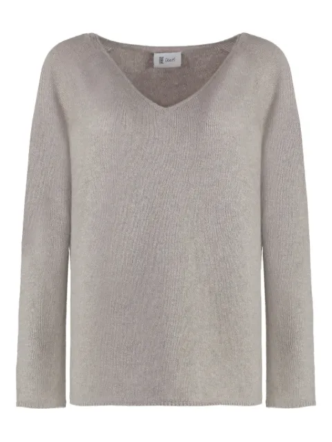 THE (Alphabet) V-neck sweater Grey K00809Q0D120Q