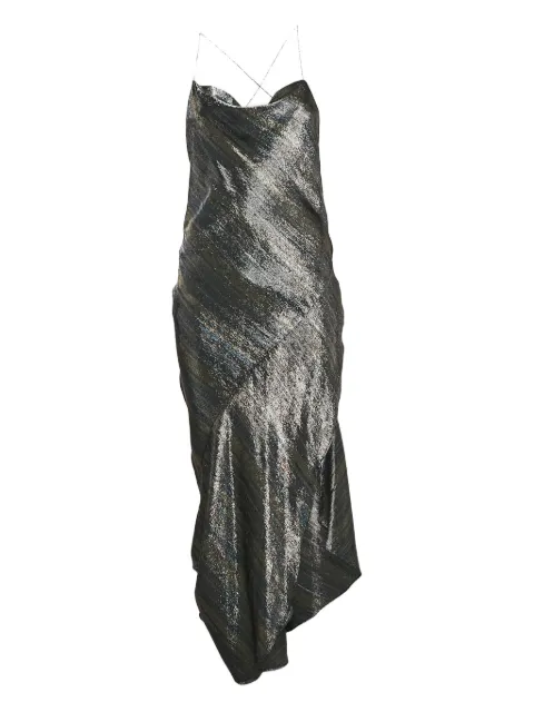 Haney asymmetric silk slip dress Black 1071430