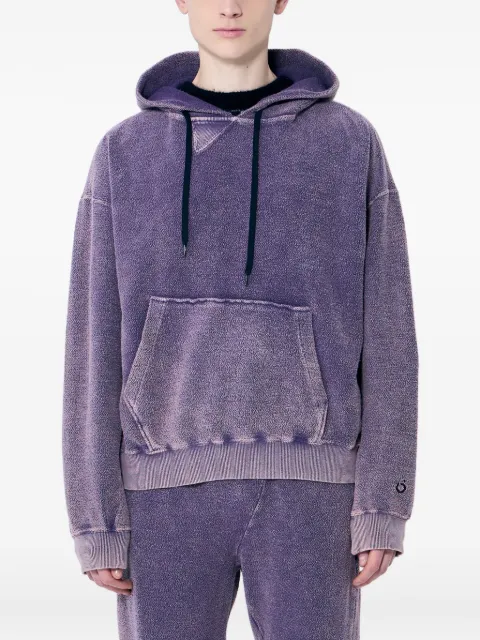 NÒMARYTHM TEXTILE hand-dyed twisted cotton sweatshirt Purple N38CS03B