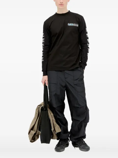 Space Available long-sleeve graphic-print T-shirt Black SARCLS002BLK