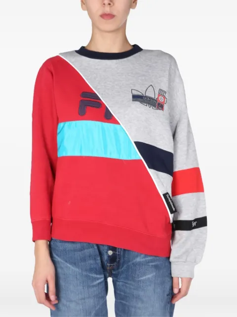 1/OFF colourblock logo sweatshirt Red 131311