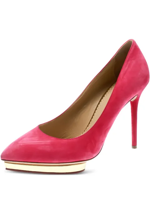 Charlotte Olympia pre-owned 110mm Dotty platform pumps Pink 176123