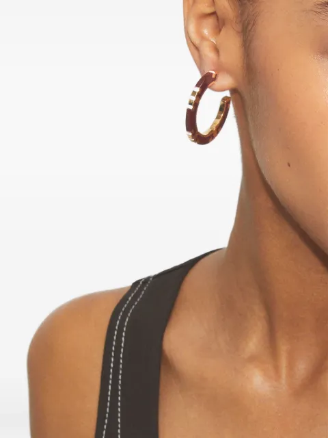 Tory Burch T Stripe hoop earrings Gold 171091