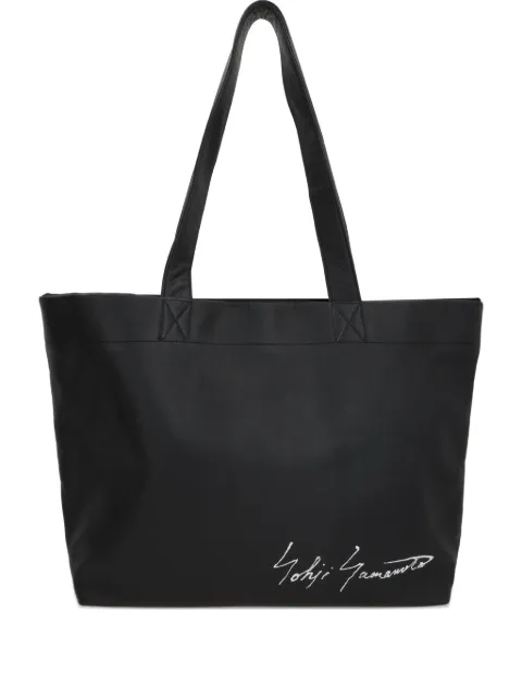 Discord Yohji Yamamoto leather tote bag Black DPI10791