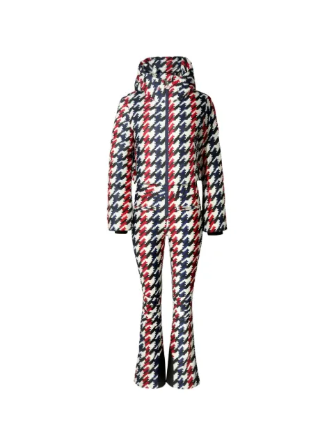 Perfect Moment Polar Flare patterned ski suit White W3001207