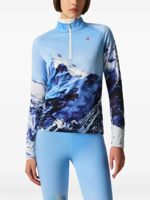 Perfect Moment mountain-print top Blue W3001227