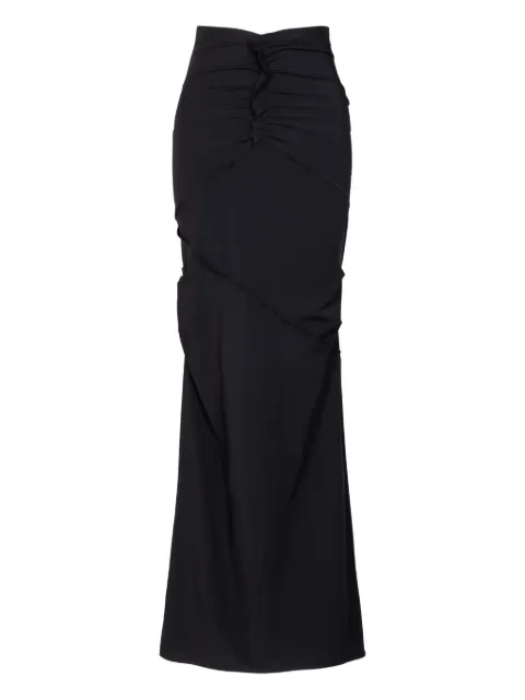 Paris Georgia ruched maxi skirt Black MINRSK002BLK