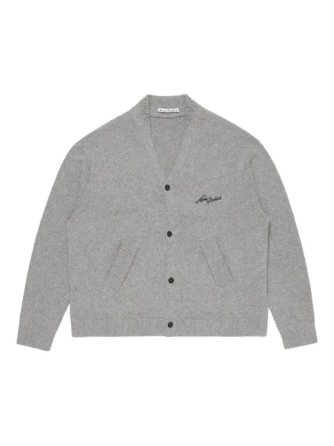 Acne Studios embroidered button cardigan Grey B60381