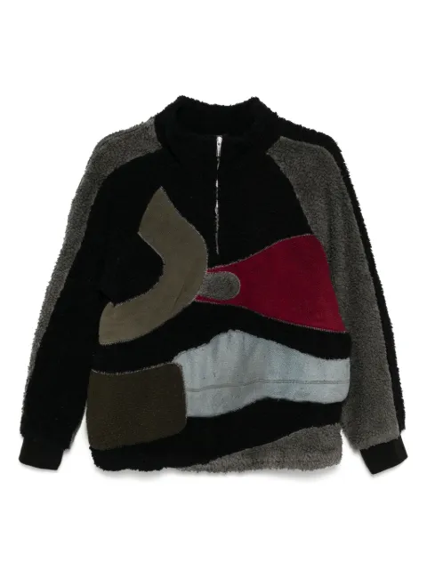 Stain Shade patchwork sweatshirt Black 303