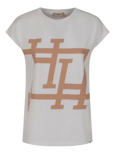 Herno logo-print T-shirt Grey JG000278D52009