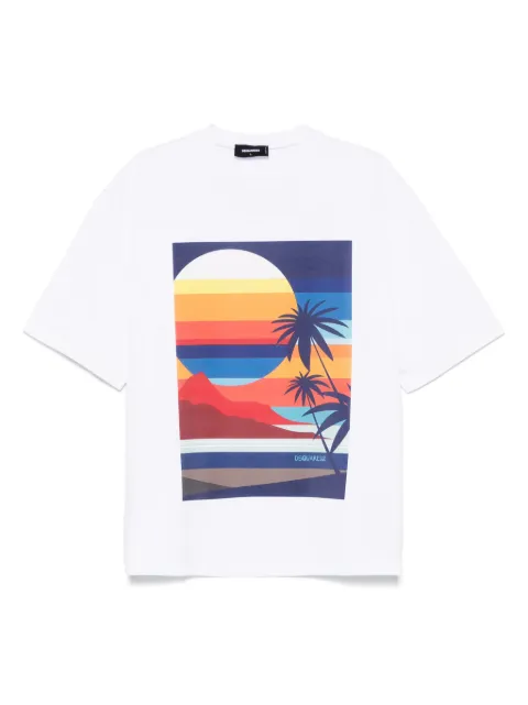 DSQUARED2 Sports Edtn logo-print skirt White S78GD0099D20020