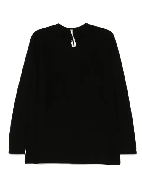 Label Under Construction long-sleeves cotton T-shirt Black YHR264ZER33BK