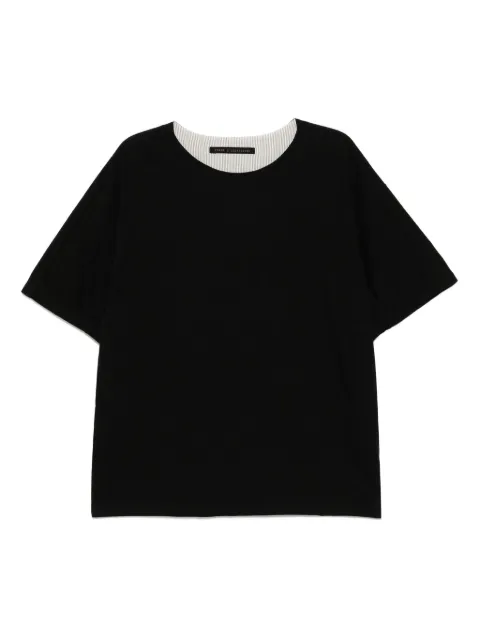 Forme D'expression cotton T-shirt Black HJ009SRNB