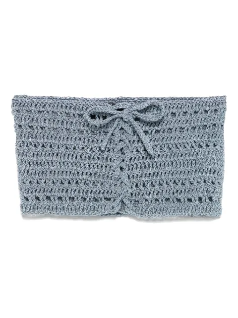A.M.G. knitted crop top Blue SS25T0325
