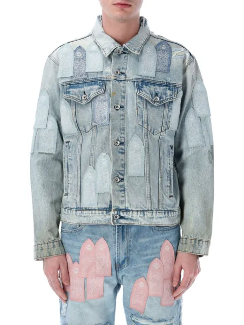 Who Decides War patch-detailing jacket Blue 1131380008SS25