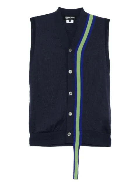 Comme des Garçons Homme Deux sleeveless cardigan Blue DON011051