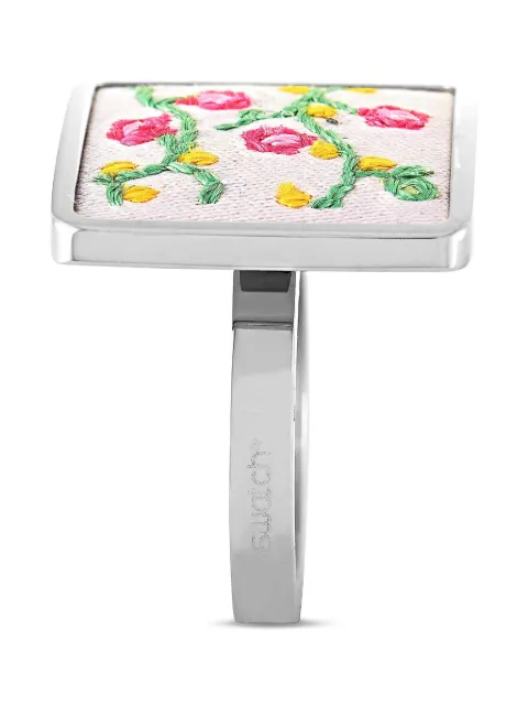 Swatch Vintage flower-embroidered ring Silver JRP017