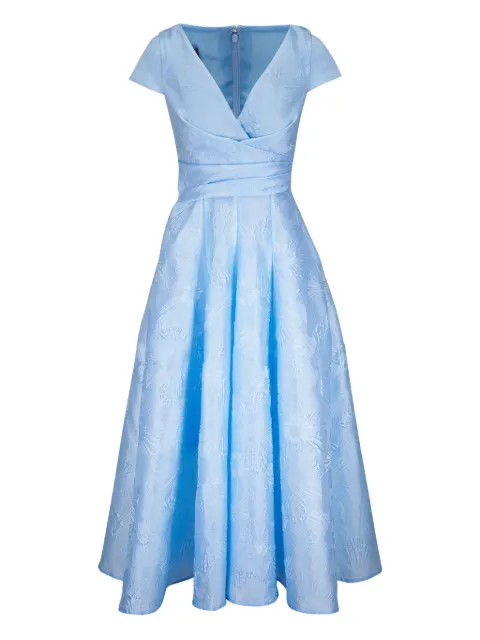 Talbot Runhof floral-embroidered dress Blue OM077203NO40422