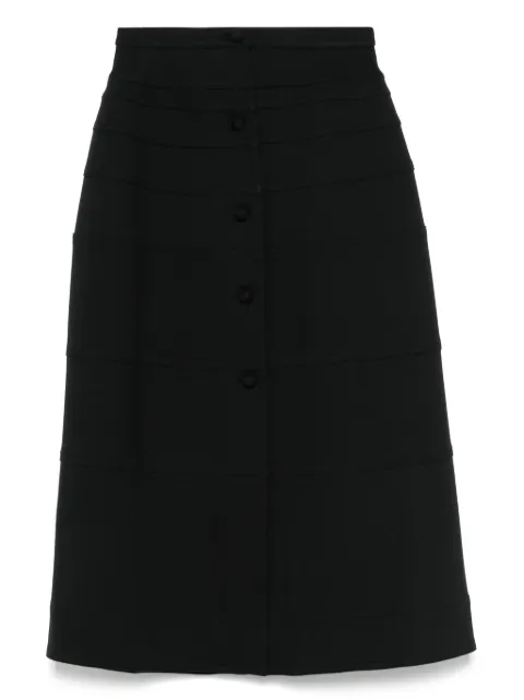 Aganovich panelled midi skirt Black SK03